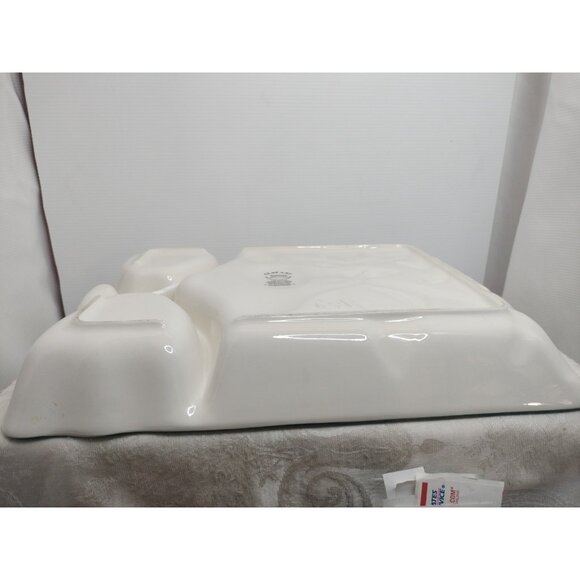 Clay Art Reindeer Chip 'n Dip Platter Christmas Serving Tray Plate (B145) - Picture 8 of 11